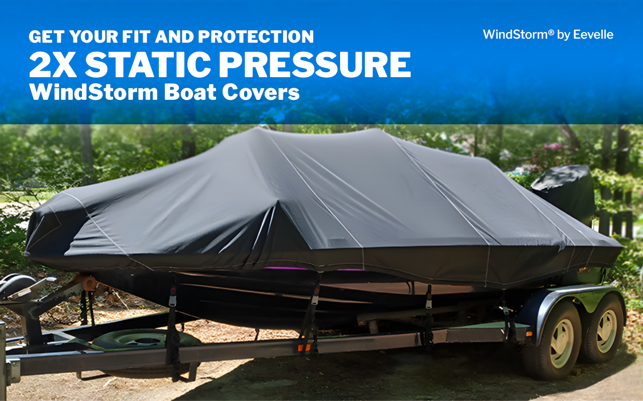 WindStorm Boat Cover for BASS BOAT - Wide Fits 18'6